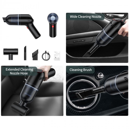 6000Pa Car Vacuum Cleaner Portable Mini Handheld Car Vehicle Vacuum Cleaner Cordless Vacuum Cleaner Powerful Suction 40mins for Pet Hair Dust Gravel Cleaning Home Sofa 6000Pa Car Vacuum Cleaner Portable Mini Handheld Car Vehicle Vacuum Cleaner Cordless Vacuum Cleaner Powerful Suction 40mins for Pet Hair Dust Gravel Cleaning Home Sofa