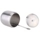 Stainless Steel Drum Shaped Cruet Seasoning Pot Sugar Coffee Can Container with Spoon Kitchen Tool Stainless Steel Drum Shaped Cruet Seasoning Pot Sugar Coffee Can Container with Spoon Kitchen Tool