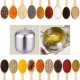 Stainless Steel Drum Shaped Cruet Seasoning Pot Sugar Coffee Can Container with Spoon Kitchen Tool Stainless Steel Drum Shaped Cruet Seasoning Pot Sugar Coffee Can Container with Spoon Kitchen Tool