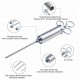 BLF-009 Marinade Meet BBQ Sauce Injector Needles Syringe 2-oz Flavoring Seasoning with 3 Marinade Flavor Needle 2 Cleaning Brushes for BBQ Smoker Grill Beast Turkey Best Cooking Gift BLF-009 Marinade Meet BBQ Sauce Injector Needles Syringe 2-oz Flavoring Seasoning with 3 Marinade Flavor Needle 2 Cleaning Brushes for BBQ Smoker Grill Beast Turkey Best Cooking Gift