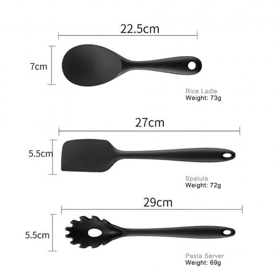 Kitchen Utensils Set 9Pcs All Over Silicone Non-stick Barreled Cooking Utensils Set Silica Gel Utensil Kitchenware Set Kitchen Utensils Set 9Pcs All Over Silicone Non-stick Barreled Cooking Utensils Set Silica Gel Utensil Kitchenware Set