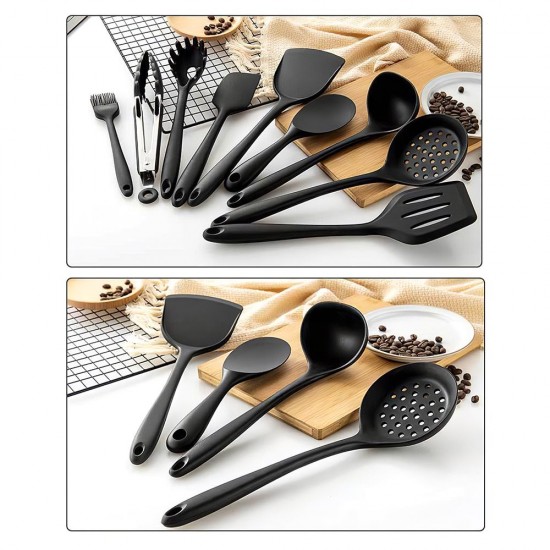Kitchen Utensils Set 9Pcs All Over Silicone Non-stick Barreled Cooking Utensils Set Silica Gel Utensil Kitchenware Set Kitchen Utensils Set 9Pcs All Over Silicone Non-stick Barreled Cooking Utensils Set Silica Gel Utensil Kitchenware Set