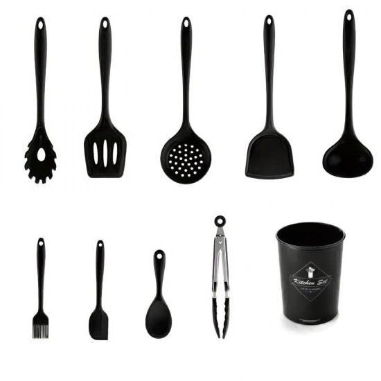 Kitchen Utensils Set 9Pcs All Over Silicone Non-stick Barreled Cooking Utensils Set Silica Gel Utensil Kitchenware Set Kitchen Utensils Set 9Pcs All Over Silicone Non-stick Barreled Cooking Utensils Set Silica Gel Utensil Kitchenware Set