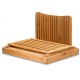 Bamboo Bread Slicer with Cutting Board Foldable Adjustable Bread Slicer For Homemade Bread Loaf Cakes Bamboo Bread Slicer with Cutting Board Foldable Adjustable Bread Slicer For Homemade Bread Loaf Cakes
