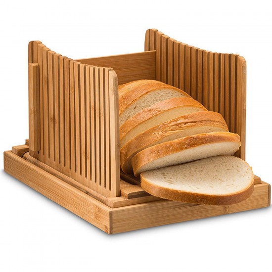 Bamboo Bread Slicer with Cutting Board Foldable Adjustable Bread Slicer For Homemade Bread Loaf Cakes Bamboo Bread Slicer with Cutting Board Foldable Adjustable Bread Slicer For Homemade Bread Loaf Cakes
