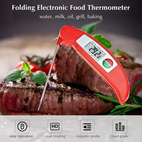 Thermometer Instant Read Digital Cooking Thermometer ℃/℉ Switch Candy Super Long Probe Kitchen BBQ Grill Smoker Meat Oil Milk Yogurt Temperature Thermometer Instant Read Digital Cooking Thermometer ℃/℉ Switch Candy Super Long Probe Kitchen BBQ Grill Smoker Meat Oil Milk Yogurt Temperature