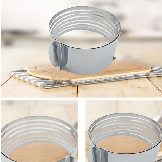 6-8 Inch Cake Cutter Slicer Stainless Steel Adjustable Layered Cake Cutter Slicer Mousse Cake Cutter Baking Mold Pastry Baking Tool for Birthday Cake Party Dessert Kitchen Gadgets Dishwasher Safe 6-8 Inch Cake Cutter Slicer Stainless Steel Adjustable Layered Cake Cutter Slicer Mousse Cake Cutter Baking Mold Pastry Baking Tool for Birthday Cake Party Dessert Kitchen Gadgets Dishwasher Safe