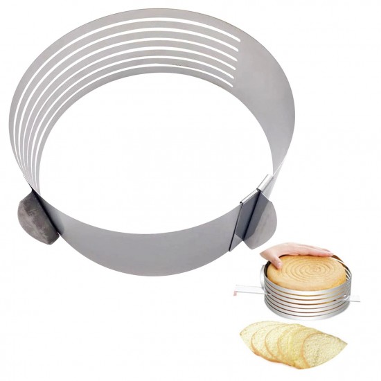 6-8 Inch Cake Cutter Slicer Stainless Steel Adjustable Layered Cake Cutter Slicer Mousse Cake Cutter Baking Mold Pastry Baking Tool for Birthday Cake Party Dessert Kitchen Gadgets Dishwasher Safe 6-8 Inch Cake Cutter Slicer Stainless Steel Adjustable Layered Cake Cutter Slicer Mousse Cake Cutter Baking Mold Pastry Baking Tool for Birthday Cake Party Dessert Kitchen Gadgets Dishwasher Safe