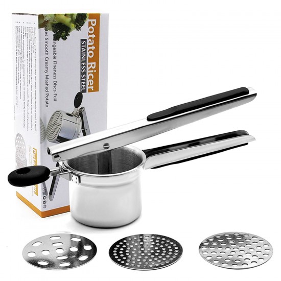 Potato Ricer Hand Press Lemon Orange Watermelon Potato Squeezer Stainless Steel Fruit Vegetables Manual Extractor Crusher Easy Cleaning Household Kitchen Cooking Tools Potato Ricer Hand Press Lemon Orange Watermelon Potato Squeezer Stainless Steel Fruit Vegetables Manual Extractor Crusher Easy Cleaning Household Kitchen Cooking Tools