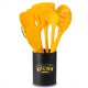 Silicone Kitchenware Set 8Pcs Kitchen Utensils Set Silica Gel Cooking Utensils Set Heat Resistant Kitchen Tools with Storage Barrel Silicone Kitchenware Set 8Pcs Kitchen Utensils Set Silica Gel Cooking Utensils Set Heat Resistant Kitchen Tools with Storage Barrel