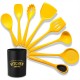 Silicone Kitchenware Set 8Pcs Kitchen Utensils Set Silica Gel Cooking Utensils Set Heat Resistant Kitchen Tools with Storage Barrel Silicone Kitchenware Set 8Pcs Kitchen Utensils Set Silica Gel Cooking Utensils Set Heat Resistant Kitchen Tools with Storage Barrel