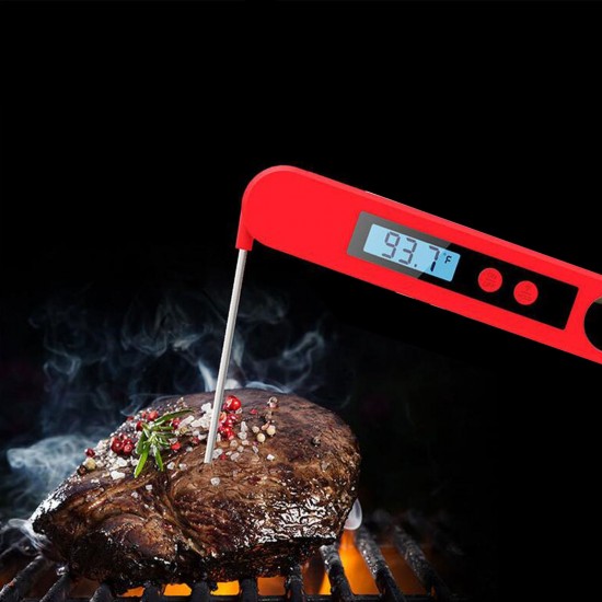 Meat Thermometer Food Thermometer Digital Instant Read Thermometer LCD Display with Backlight Waterproof Thermometer for Kitchen BBQ Grill Milk Water Meat Thermometer Food Thermometer Digital Instant Read Thermometer LCD Display with Backlight Waterproof Thermometer for Kitchen BBQ Grill Milk Water