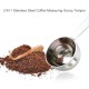 2 IN 1 Stainless Steel Coffee Measuring Scoop Tamper Espresso Coffee Bean Hammer Spoon Coffee & Tea Tools Measuring Tamping Scoop for Cafe Shop Home Kitchen Office 2 IN 1 Stainless Steel Coffee Measuring Scoop Tamper Espresso Coffee Bean Hammer Spoon Coffee & Tea Tools Measuring Tamping Scoop for Cafe Shop Home Kitchen Office