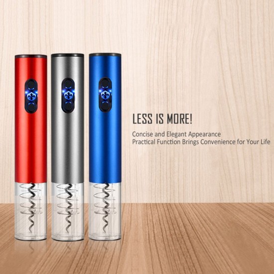 Electric Wine Opener with Foil Cutter Easy Operation Portable 2800mAh Rechargeable Wine Opener Automatic Electric Wine Bottle Corkscrew for Home Party Bar Restaurant Electric Wine Opener with Foil Cutter Easy Operation Portable 2800mAh Rechargeable Wine Opener Automatic Electric Wine Bottle Corkscrew for Home Party Bar Restaurant
