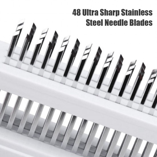 Meat Tenderizer with 48 Stainless Steel Needle Blades Meat Tenderizing and Marinate Tool Kitchen Tenderizers Cooking Grilling BBQ Marinade Flavor Maximizer Meat Tenderizer with 48 Stainless Steel Needle Blades Meat Tenderizing and Marinate Tool Kitchen Tenderizers Cooking Grilling BBQ Marinade Flavor Maximizer