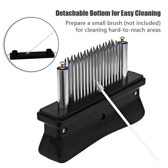 Meat Tenderizer with 48 Stainless Steel Needle Blades Meat Tenderizing and Marinate Tool Kitchen Tenderizers Cooking Grilling BBQ Marinade Flavor Maximizer Meat Tenderizer with 48 Stainless Steel Needle Blades Meat Tenderizing and Marinate Tool Kitchen Tenderizers Cooking Grilling BBQ Marinade Flavor Maximizer