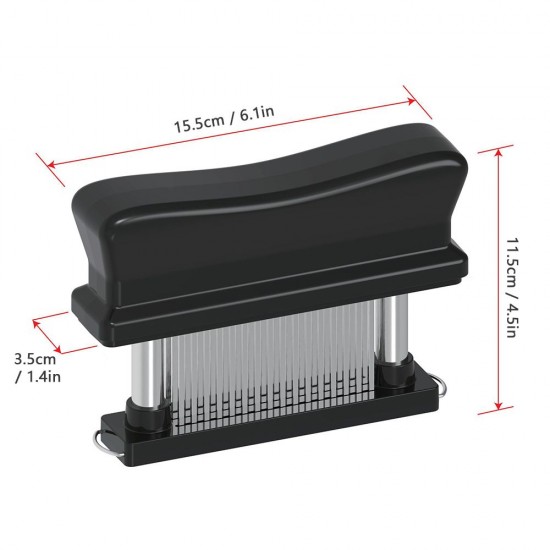 Meat Tenderizer with 48 Stainless Steel Needle Blades Meat Tenderizing and Marinate Tool Kitchen Tenderizers Cooking Grilling BBQ Marinade Flavor Maximizer Meat Tenderizer with 48 Stainless Steel Needle Blades Meat Tenderizing and Marinate Tool Kitchen Tenderizers Cooking Grilling BBQ Marinade Flavor Maximizer