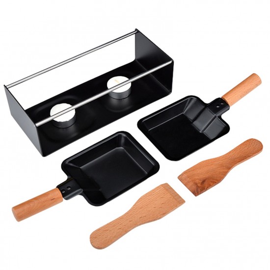 Cheese Raclette Set Cheese Melter Pan Non-Stick Raclette Grill Set Portable Candlelight Raclette with Spatula Home Metal Kitchen Grilling Tool with Wood Handle Cheese Raclette Set Cheese Melter Pan Non-Stick Raclette Grill Set Portable Candlelight Raclette with Spatula Home Metal Kitchen Grilling Tool with Wood Handle