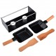 Cheese Raclette Set Cheese Melter Pan Non-Stick Raclette Grill Set Portable Candlelight Raclette with Spatula Home Metal Kitchen Grilling Tool with Wood Handle Cheese Raclette Set Cheese Melter Pan Non-Stick Raclette Grill Set Portable Candlelight Raclette with Spatula Home Metal Kitchen Grilling Tool with Wood Handle