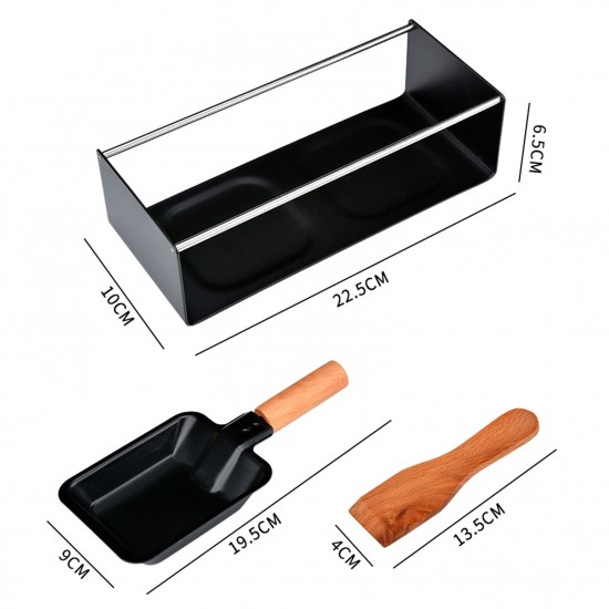 Cheese Raclette Set Cheese Melter Pan Non-Stick Raclette Grill Set Portable Candlelight Raclette with Spatula Home Metal Kitchen Grilling Tool with Wood Handle Cheese Raclette Set Cheese Melter Pan Non-Stick Raclette Grill Set Portable Candlelight Raclette with Spatula Home Metal Kitchen Grilling Tool with Wood Handle