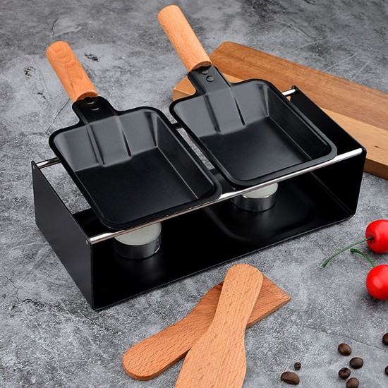 Cheese Raclette Set Cheese Melter Pan Non-Stick Raclette Grill Set Portable Candlelight Raclette with Spatula Home Metal Kitchen Grilling Tool with Wood Handle Cheese Raclette Set Cheese Melter Pan Non-Stick Raclette Grill Set Portable Candlelight Raclette with Spatula Home Metal Kitchen Grilling Tool with Wood Handle