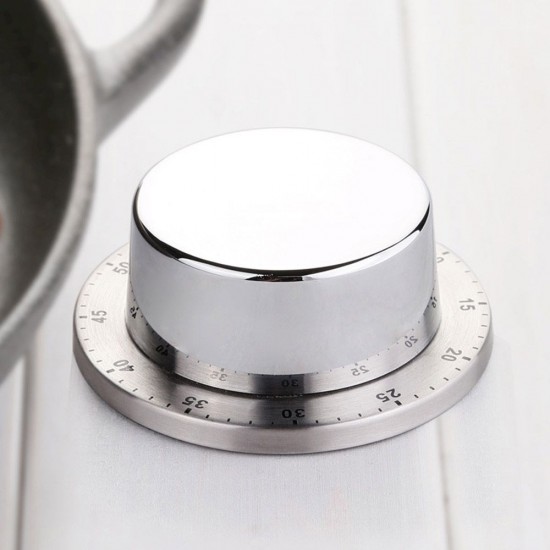 Kitchen Timer Stainless Steel Cooking Timer Clock with Alarm Magnetic Countdown Reminder Mechanical Manual Timers 60 Minutes Timing No Batteries Required Kitchen Timer Stainless Steel Cooking Timer Clock with Alarm Magnetic Countdown Reminder Mechanical Manual Timers 60 Minutes Timing No Batteries Required