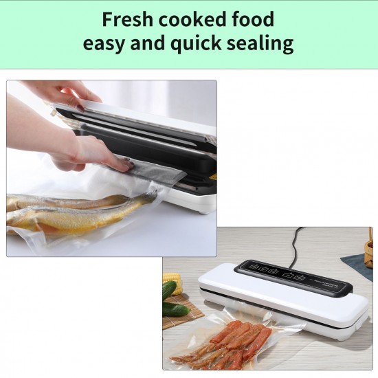 Vacuum Sealer Machine Compact Food Sealer Automatic Food Food Preservation Machine Dry & Wet Food Modes 10 Vacuum Bags Vacuum Sealer Machine Compact Food Sealer Automatic Food Food Preservation Machine Dry & Wet Food Modes 10 Vacuum Bags
