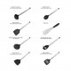8PCS Silica Gel Kitchen Suit Stainless Steel Handle Kitchen Tool Suit For Non-Stick Pan Shovel And Spoon 8PCS Silica Gel Kitchen Suit Stainless Steel Handle Kitchen Tool Suit For Non-Stick Pan Shovel And Spoon