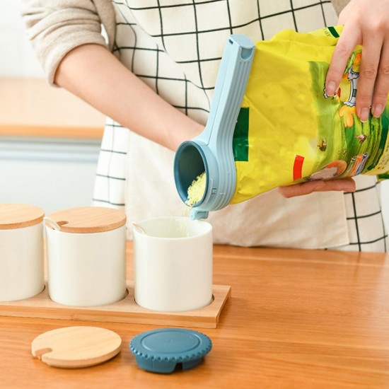 Food Bag Clips Food Storage Sealing Clips with Removable Rotating Lid Bag Clips for Snack Oats Food Storage Kitchen Tools Food Bag Clips Food Storage Sealing Clips with Removable Rotating Lid Bag Clips for Snack Oats Food Storage Kitchen Tools