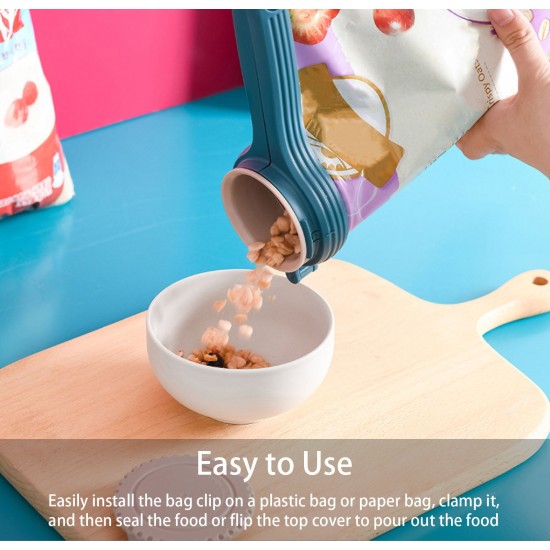 Food Bag Clips Food Storage Sealing Clips with Removable Rotating Lid Bag Clips for Snack Oats Food Storage Kitchen Tools Food Bag Clips Food Storage Sealing Clips with Removable Rotating Lid Bag Clips for Snack Oats Food Storage Kitchen Tools