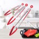 Silicone Kitchen Tongs, Serving Tongs for cooking, High Heat Resistant to 230°C, Stainless Steel Metal Food Tongs with Non-Stick Silicone Tips(16 inch,Red) Silicone Kitchen Tongs, Serving Tongs for cooking, High Heat Resistant to 230°C, Stainless Steel Metal Food Tongs with Non-Stick Silicone Tips(16 inch,Red)