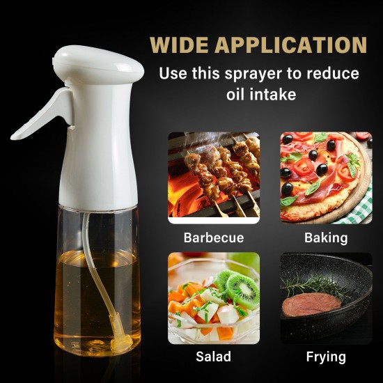 Plastic Oil Sprayer 200ml Oil Dispenser with Brushes Portable Refillable Spray Bottle for Vinegar Cooking Wine Soy Sauce Cooking Baking Grilling Plastic Oil Sprayer 200ml Oil Dispenser with Brushes Portable Refillable Spray Bottle for Vinegar Cooking Wine Soy Sauce Cooking Baking Grilling