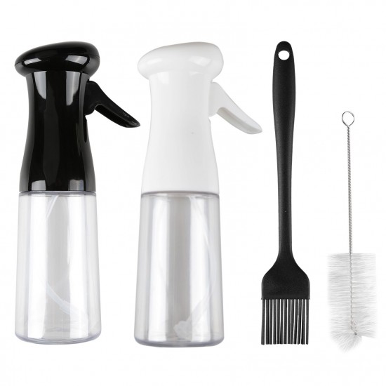 Plastic Oil Sprayer 200ml Oil Dispenser with Brushes Portable Refillable Spray Bottle for Vinegar Cooking Wine Soy Sauce Cooking Baking Grilling Plastic Oil Sprayer 200ml Oil Dispenser with Brushes Portable Refillable Spray Bottle for Vinegar Cooking Wine Soy Sauce Cooking Baking Grilling