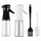 Plastic Oil Sprayer 200ml Oil Dispenser with Brushes Portable Refillable Spray Bottle for Vinegar Cooking Wine Soy Sauce Cooking Baking Grilling Plastic Oil Sprayer 200ml Oil Dispenser with Brushes Portable Refillable Spray Bottle for Vinegar Cooking Wine Soy Sauce Cooking Baking Grilling