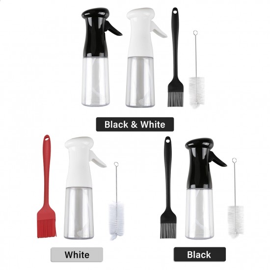 Plastic Oil Sprayer 200ml Oil Dispenser with Brushes Portable Refillable Spray Bottle for Vinegar Cooking Wine Soy Sauce Cooking Baking Grilling Plastic Oil Sprayer 200ml Oil Dispenser with Brushes Portable Refillable Spray Bottle for Vinegar Cooking Wine Soy Sauce Cooking Baking Grilling