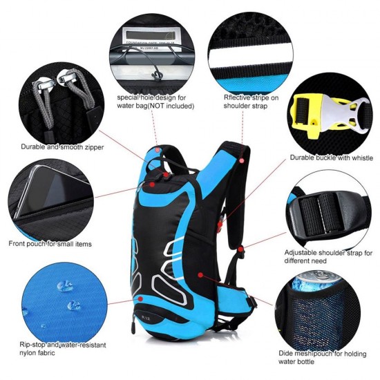 12L Waterproof Cycling Bicycle Bike Shoulder Backpack Ultralight Sport Outdoor Riding Travel Mountaineering Hydration Water Bag 12L Waterproof Cycling Bicycle Bike Shoulder Backpack Ultralight Sport Outdoor Riding Travel Mountaineering Hydration Water Bag