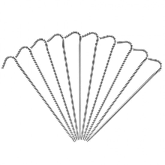 6pcs/10pcs Titanium Tent Pegs Titanium Tent Nails Outdoor Camping Tent Stakes Bend Hook 6pcs/10pcs Titanium Tent Pegs Titanium Tent Nails Outdoor Camping Tent Stakes Bend Hook
