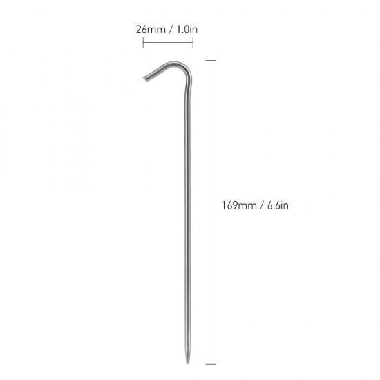 6pcs/10pcs Titanium Tent Pegs Titanium Tent Nails Outdoor Camping Tent Stakes Bend Hook 6pcs/10pcs Titanium Tent Pegs Titanium Tent Nails Outdoor Camping Tent Stakes Bend Hook