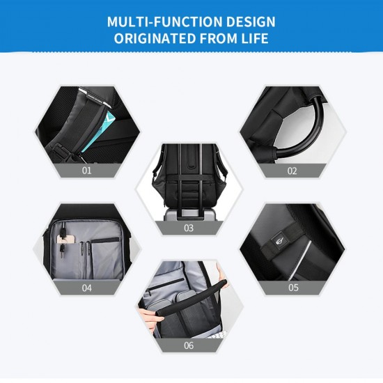 MARK RYDEN Large Capacity Anti-Thief Multifunctional Business Laptop Bag Waterproof USB Charging Outdoor Men Backpack With 2 Custom Parcel MARK RYDEN Large Capacity Anti-Thief Multifunctional Business Laptop Bag Waterproof USB Charging Outdoor Men Backpack With 2 Custom Parcel