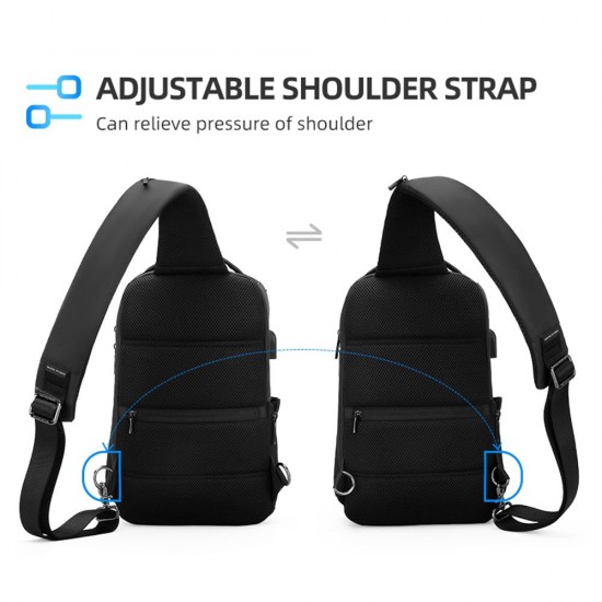 Mark Ryden Portable Fashion Business Leisure Anti-Theft Waterproof USB Charge Large Capacity Men Single-Shoulder Bag Mark Ryden Portable Fashion Business Leisure Anti-Theft Waterproof USB Charge Large Capacity Men Single-Shoulder Bag