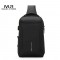 Mark Ryden Portable Fashion Business Leisure Anti-Theft Waterproof USB Charge Large Capacity Men Single-Shoulder Bag