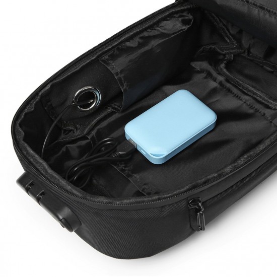 ozuko Portable Fashion Large Capacity Multi-Function Man Chest Bag Waterproof Anti-Theft USB Charge Port Chest Pack With Lock ozuko Portable Fashion Large Capacity Multi-Function Man Chest Bag Waterproof Anti-Theft USB Charge Port Chest Pack With Lock