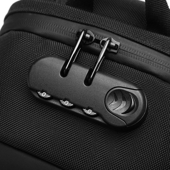ozuko Portable Fashion Large Capacity Multi-Function Man Chest Bag Waterproof Anti-Theft USB Charge Port Chest Pack With Lock ozuko Portable Fashion Large Capacity Multi-Function Man Chest Bag Waterproof Anti-Theft USB Charge Port Chest Pack With Lock