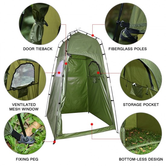 Privacy Shelter Tent Portable Outdoor Shower Toilet Changing Room Tent for Camping and Beach Privacy Shelter Tent Portable Outdoor Shower Toilet Changing Room Tent for Camping and Beach