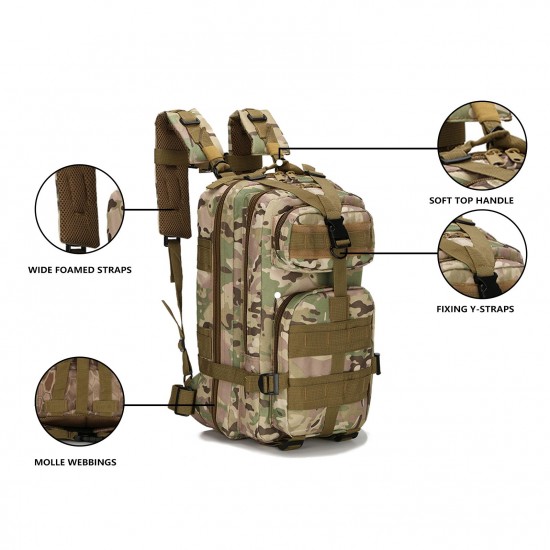 Outdoor Backpack Mountain Hiking Daypack Camouflage Large Capacity Multi Pockets Webbings Rucksacks Outdoor Backpack Mountain Hiking Daypack Camouflage Large Capacity Multi Pockets Webbings Rucksacks