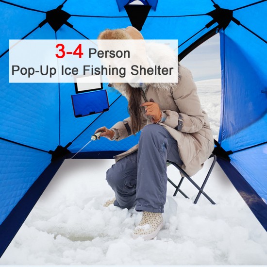 Portable Ice Fishing Shelter Easy Set-up Winter Fishing Tent Ice Fishing Tent Waterproof & Windproof Portable Ice Fishing Shelter Easy Set-up Winter Fishing Tent Ice Fishing Tent Waterproof & Windproof