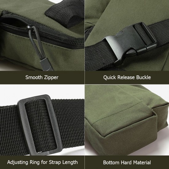 Portable Ourdoor Camping Tackle Storage Bag Wear Resistant Canvas Ground Nails Sling Bag Tackle Storage Pack Portable Ourdoor Camping Tackle Storage Bag Wear Resistant Canvas Ground Nails Sling Bag Tackle Storage Pack