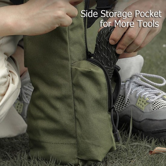 Portable Ourdoor Camping Tackle Storage Bag Wear Resistant Canvas Ground Nails Sling Bag Tackle Storage Pack Portable Ourdoor Camping Tackle Storage Bag Wear Resistant Canvas Ground Nails Sling Bag Tackle Storage Pack