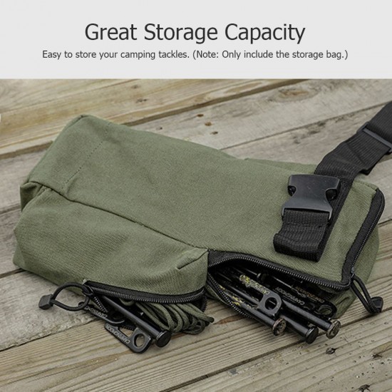 Portable Ourdoor Camping Tackle Storage Bag Wear Resistant Canvas Ground Nails Sling Bag Tackle Storage Pack Portable Ourdoor Camping Tackle Storage Bag Wear Resistant Canvas Ground Nails Sling Bag Tackle Storage Pack
