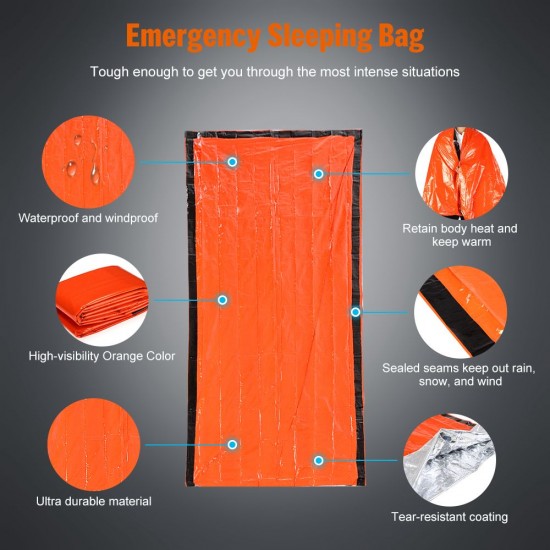 Portable Lightweight Outdoor Emergency Sleeping Bag with Drawstring Sack for Camping Travel Hiking Portable Lightweight Outdoor Emergency Sleeping Bag with Drawstring Sack for Camping Travel Hiking